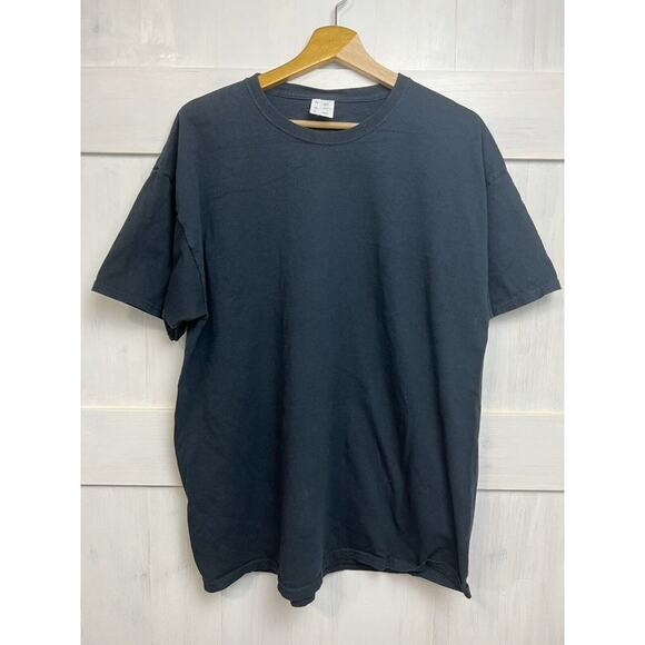 Men's XL Black Graphic T-Shirt 'Lucky Man with Gorgeous Wife' Tattoo Design Fun - Picture 4 of 4